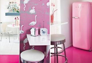 北欧风格可爱粉色80平米厨房设计师的家