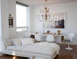 简欧风格公寓小清新白色卧室装潢