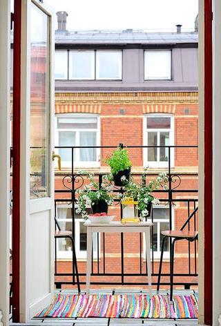 北欧风格公寓小清新阳台装修效果图