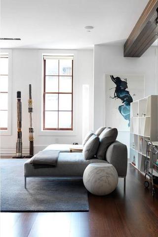 现代简约风格公寓紫色卧室设计图