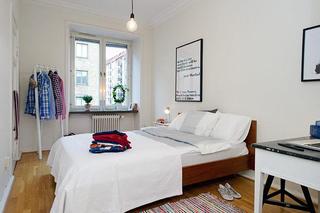 北欧风格简洁白色60平米卧室装修效果图