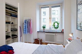 北欧风格简洁白色60平米衣柜订做