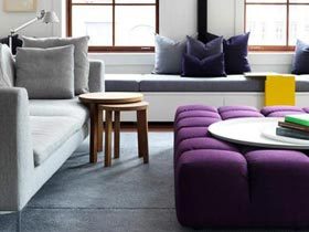 翠贝卡紫黄色搭配现代公寓