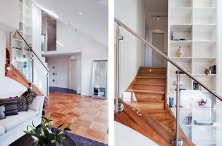 北欧风格简洁110平米阁楼楼梯设计图纸