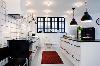 现代简约风格公寓简洁厨房旧房改造设计图