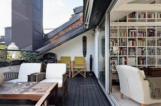 北欧风格舒适白色120平米屋顶花园旧房改造平面图