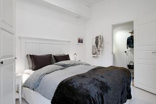 北欧风格简洁黑白卧室装潢