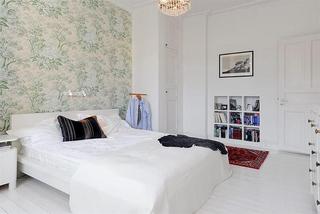 北欧风格时尚黑白90平米卧室背景墙装修效果图
