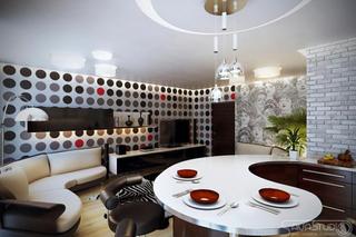现代简约风格公寓温馨白色吧台吧台椅效果图