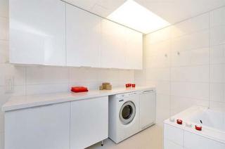 北欧风格舒适黑白140平米以上洗衣房改造