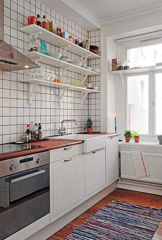北欧风格一室一厅温馨整体厨房旧房改造家装图片