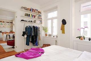 北欧风格一室一厅温馨卧室衣柜旧房改造家居图片