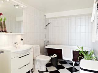 北欧风格时尚红色整体卫浴旧房改造平面图