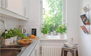 北欧风格小清新40平米厨房装修图片