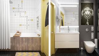 北欧风格公寓粉色40平米卫生间装修图片