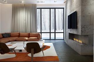 现代简约风格公寓温馨灰色客厅装潢