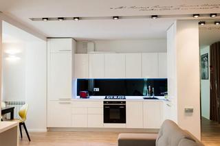 现代简约风格舒适原木色开放式厨房改造