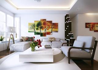 现代简约风格公寓艺术白色沙发图片
