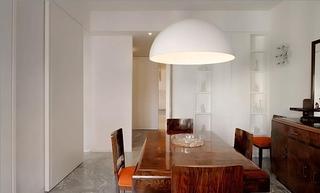 现代简约风格公寓大气白色实木餐桌图片