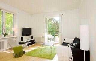北欧风格简洁白色地毯图片