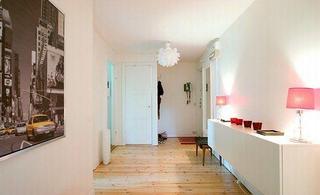 北欧风格简洁白色走廊装修效果图