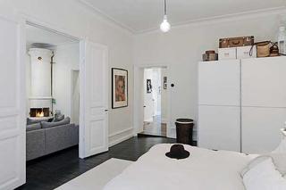 北欧风格温馨白色卧室隔断设计图纸