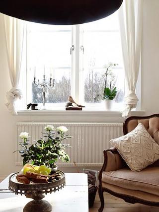 北欧风格公寓浪漫白色客厅设计图纸