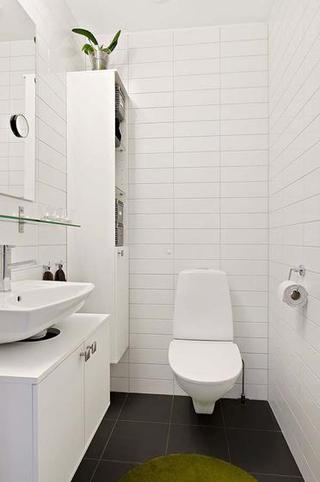 现代简约风格公寓时尚白色卫浴用品装修图片