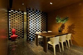 现代简约风格公寓温馨白色餐厅餐厅背景墙装修效果图