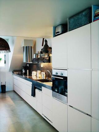 北欧风格公寓艺术白色厨房装修图片