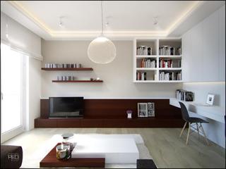 现代简约风格舒适白色40平米客厅装潢