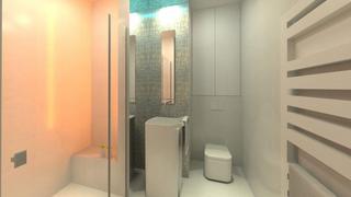 现代简约风格时尚白色淋浴房设计图