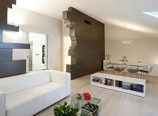 现代简约风格公寓唯美黑白客厅设计图