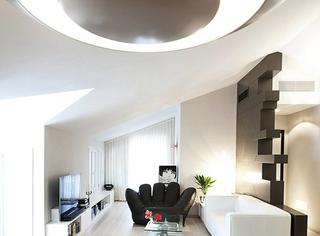 现代简约风格公寓唯美黑白客厅装潢