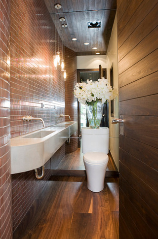 公寓卫生间如何放大 浴帘和玻璃移门隔开的自由空间