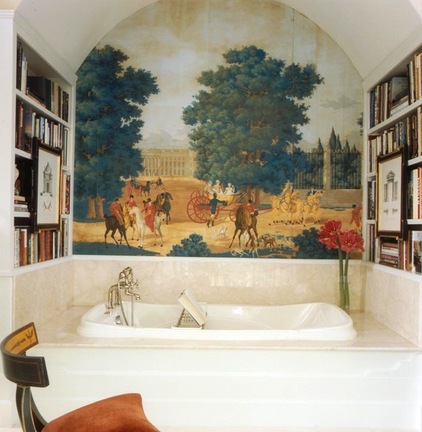 现代风格北欧别墅 美丽壁画点缀单调的卫生间