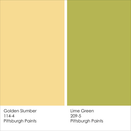 油漆颜色：令人振奋的思想方式 黄色和绿色