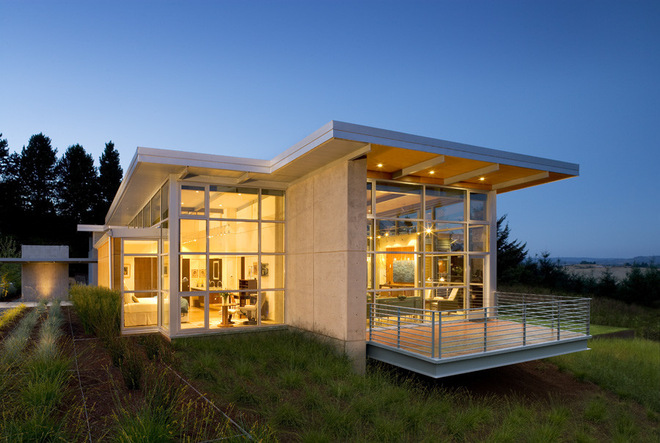 现代建筑:俄勒冈州家庭应对景观