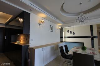北欧风格公寓舒适餐厅背景墙设计图