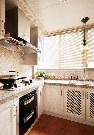 美式风格三居室小清新20万以上厨房装修图片