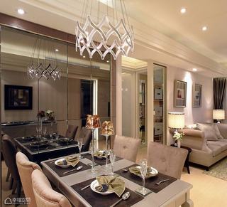 美式风格公寓温馨餐桌效果图