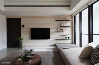 北欧风格公寓简洁电视背景墙设计图纸