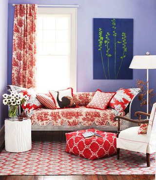 现代简约风格浪漫紫色客厅设计