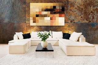 现代简约风格时尚客厅背景墙沙发图片