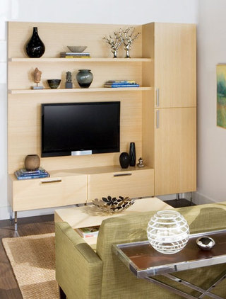 现代简约风格简洁客厅客厅电视背景墙装修图片