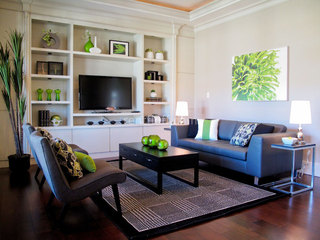 现代简约风格温馨客厅客厅电视背景墙设计图