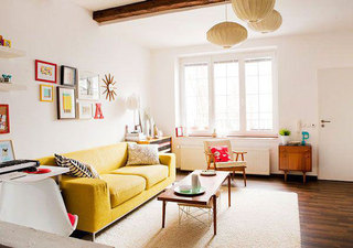 宜家风格简洁暖色调客厅宜家沙发效果图