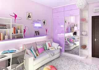 宜家风格可爱紫色客厅宜家沙发图片