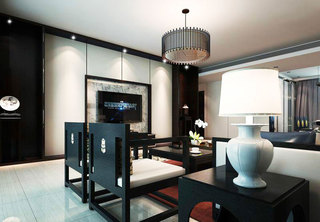 中式风格实用客厅客厅电视背景墙效果图