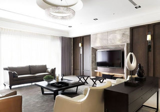中式风格实用客厅客厅电视背景墙设计图